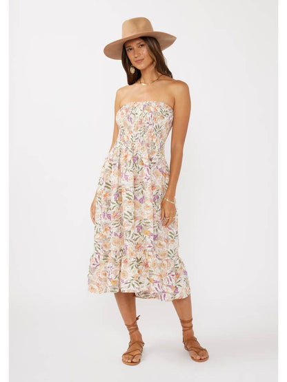 Convertible Floral Smocked Skirt