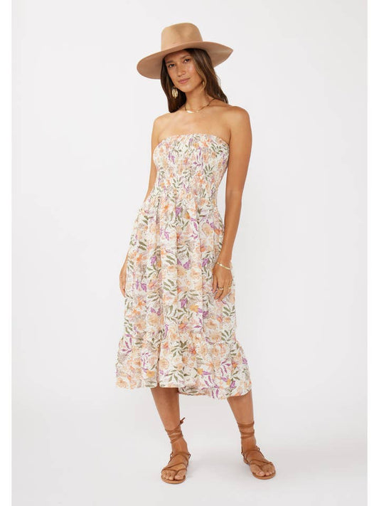 Convertible Floral Smocked Skirt