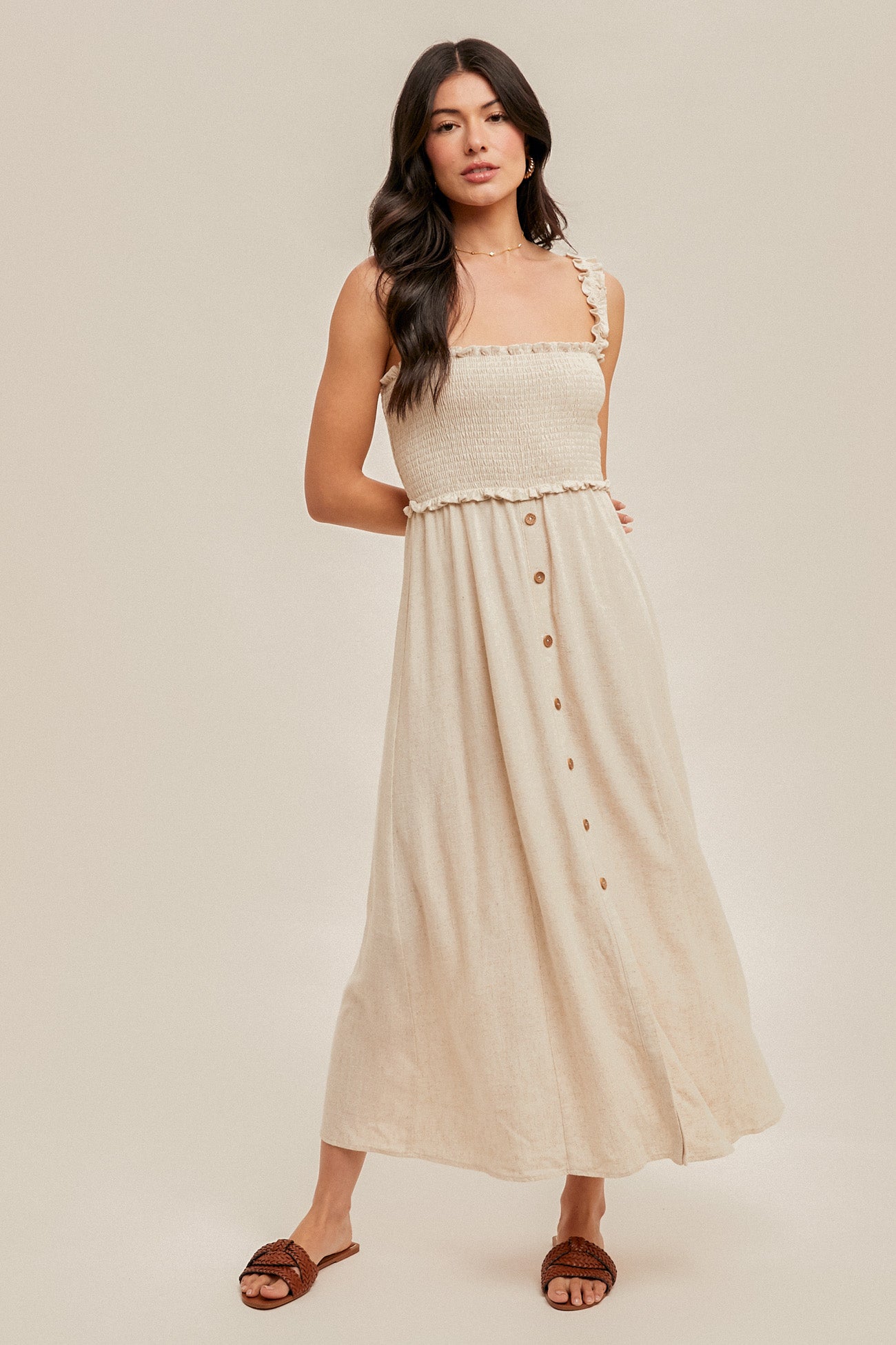 Linen Midi Dress