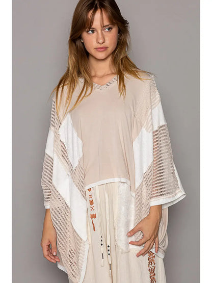 Oatmeal Boho Top