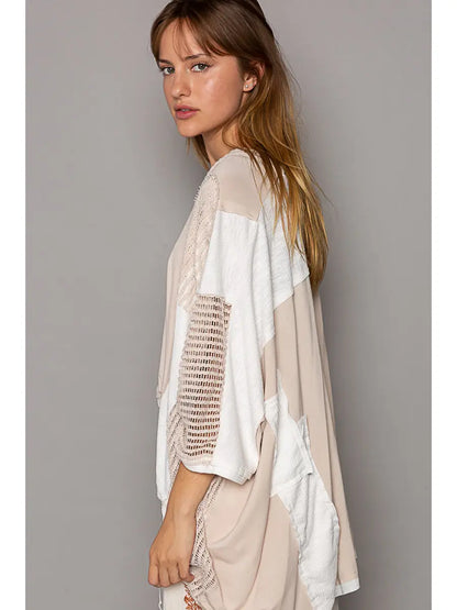 Oatmeal Boho Top