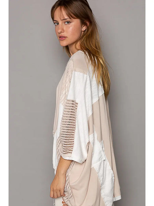 Oatmeal Boho Top