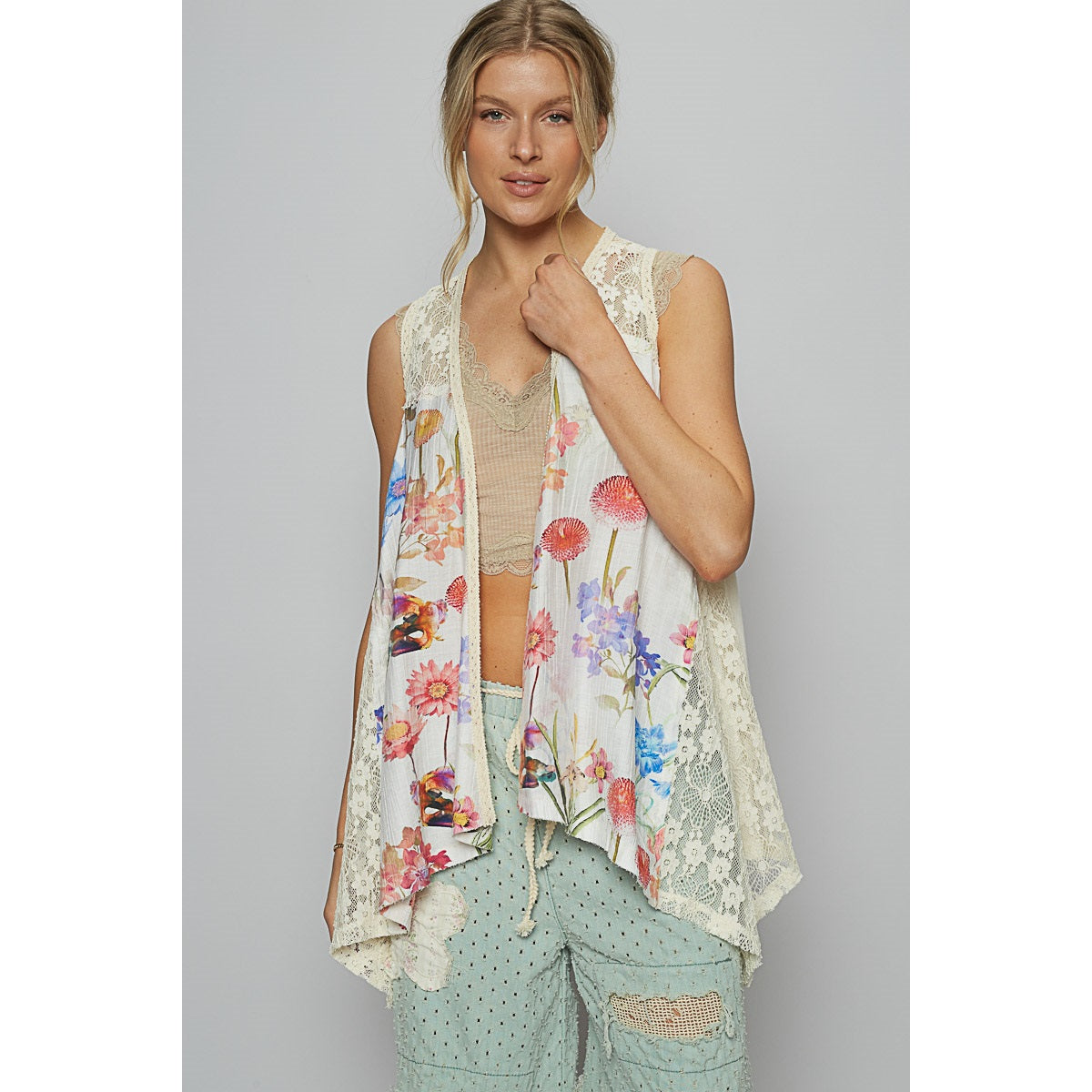 Floral Lace Vest