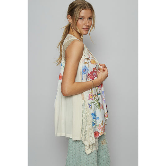 Floral Lace Vest
