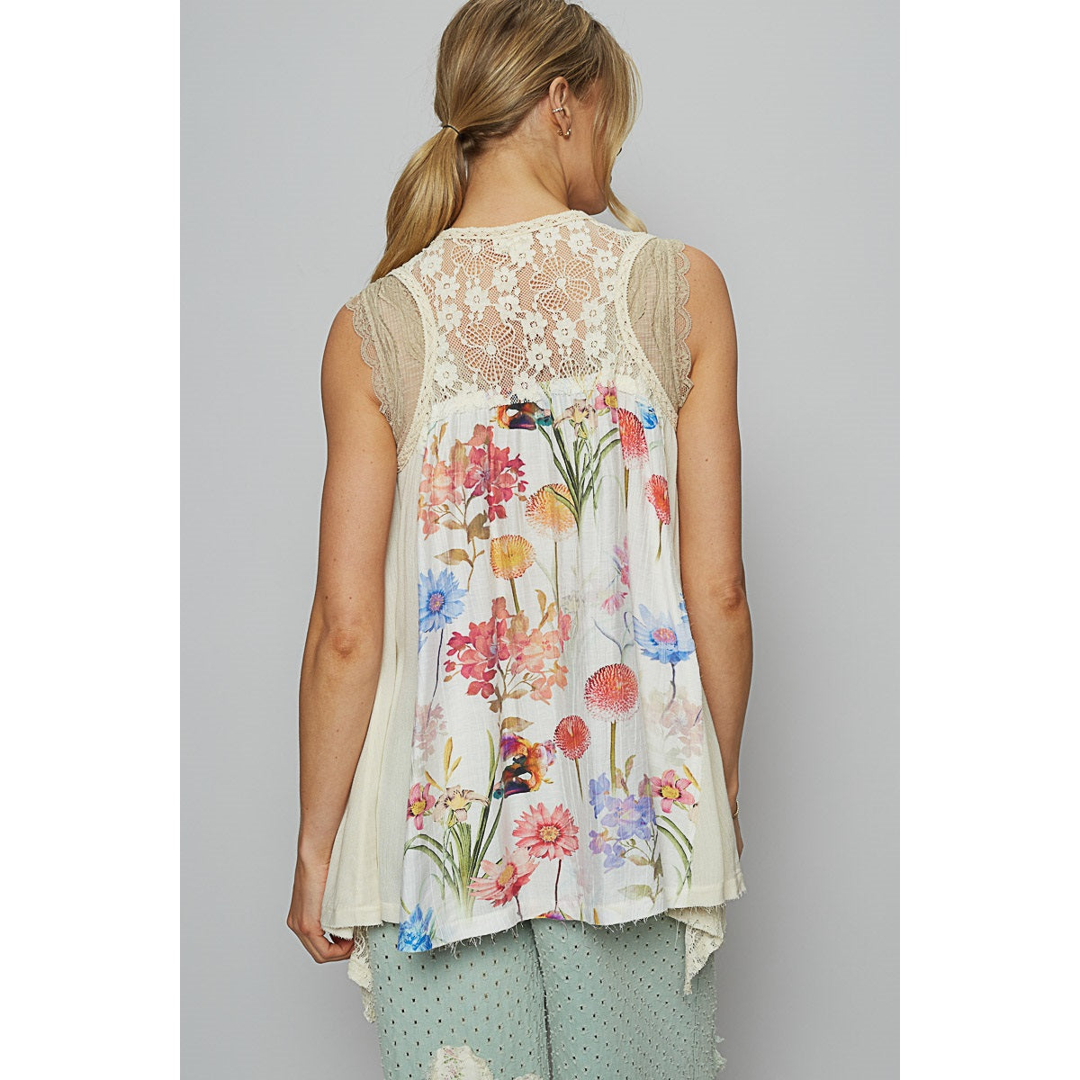 Floral Lace Vest