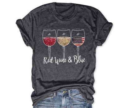Red Wine and Blue Tee