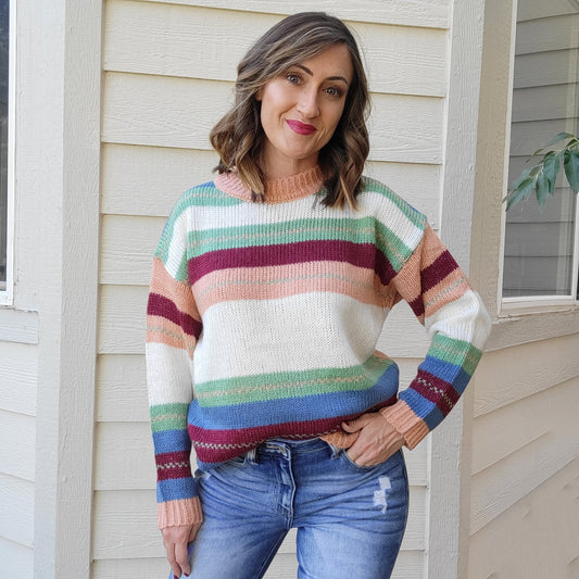 Multi Striped Knitted Sweater