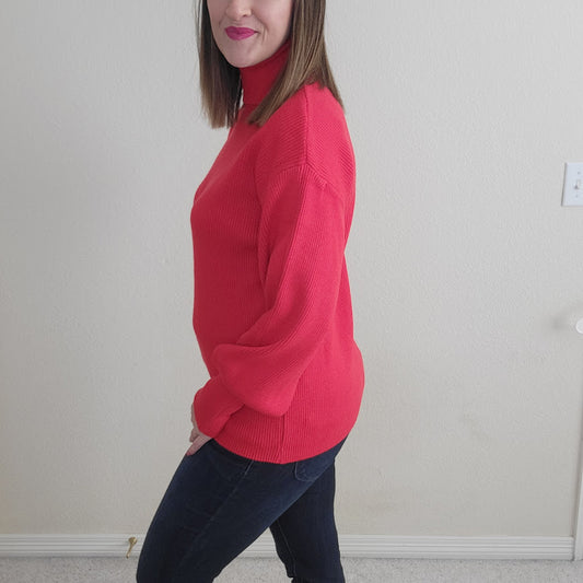 Red Turtleneck Sweater