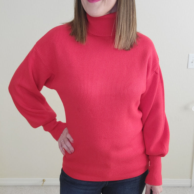 Red Turtleneck Sweater