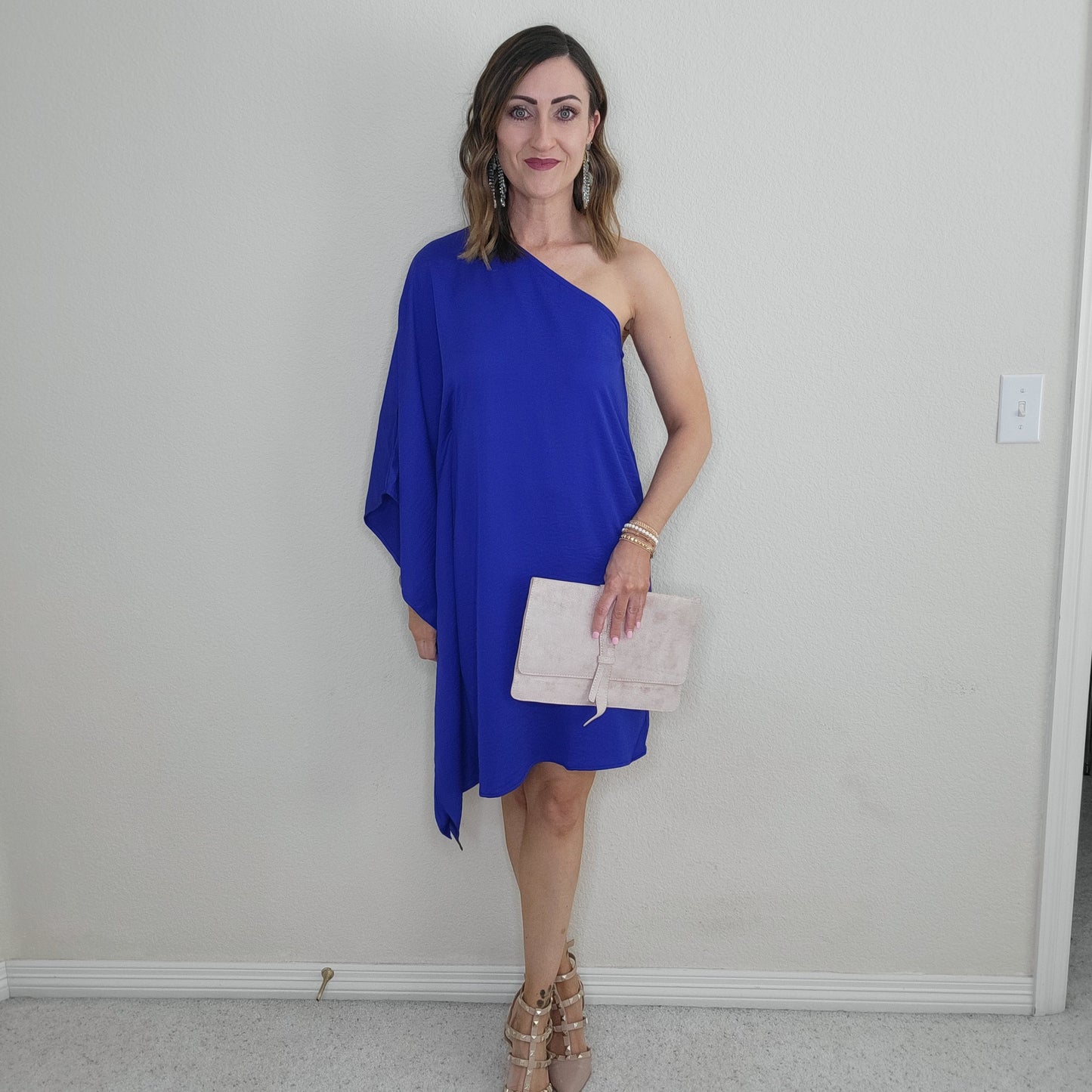 Blue One Shoulder Dress