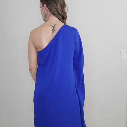 Blue One Shoulder Dress